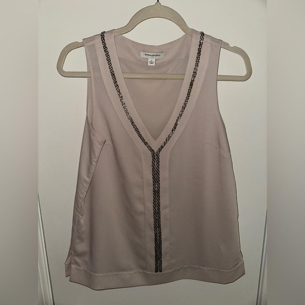 BANANA REPUBLIC Women's Tan Sleeveless Tank Top